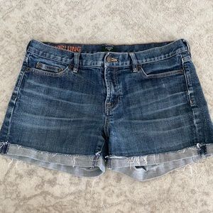J Crew Hipslung Stretch Denim Shorts